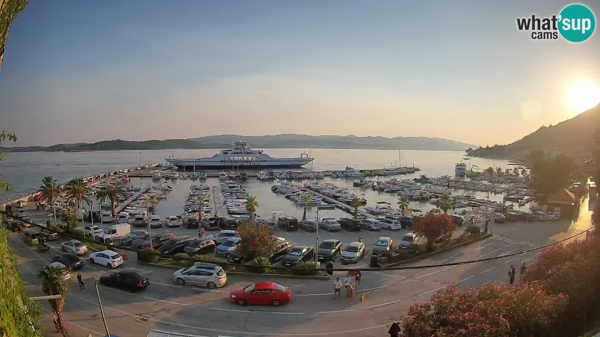 Webcam Orebić Uferpromenade – Fähre nach Korčula Live