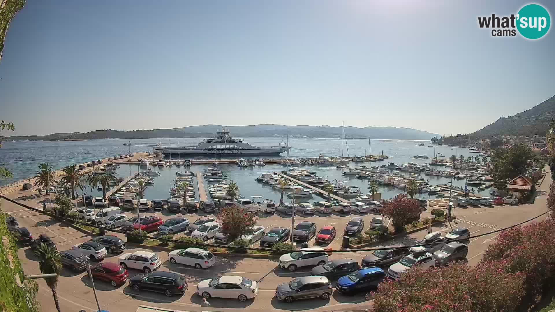Webcam Orebić Riva – Ferry a Korčula en vivo