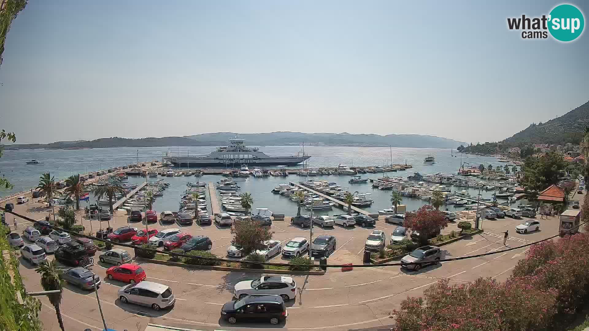 Webcam Orebić Riva – Ferry to Korčula Live