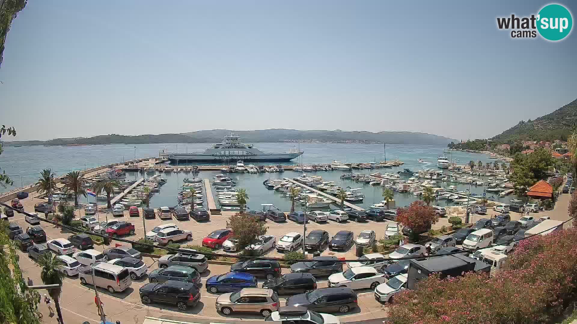 Webcam Orebić Uferpromenade – Fähre nach Korčula Live