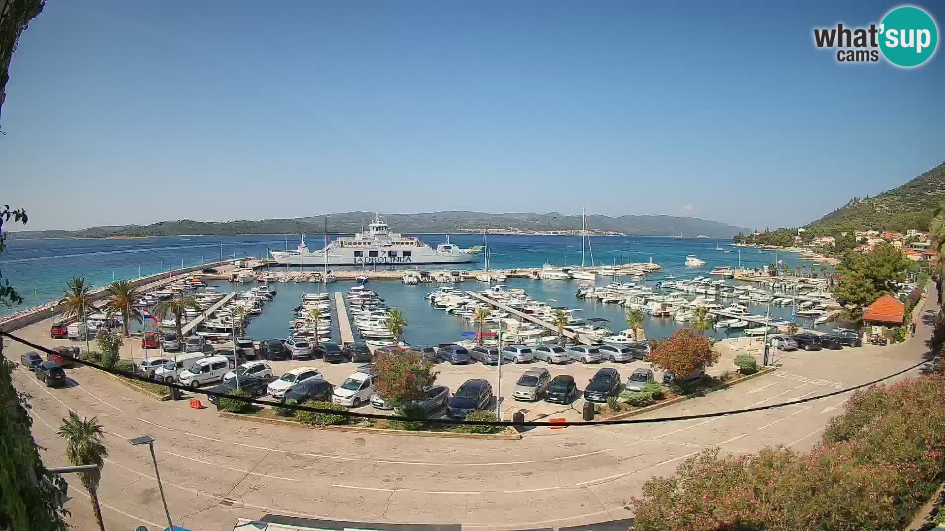 Webcam Orebić Uferpromenade – Fähre nach Korčula Live