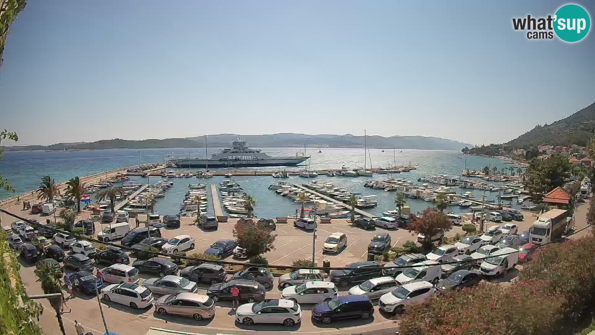 Webcam Orebić Riva – Ferry vers Korčula en direct