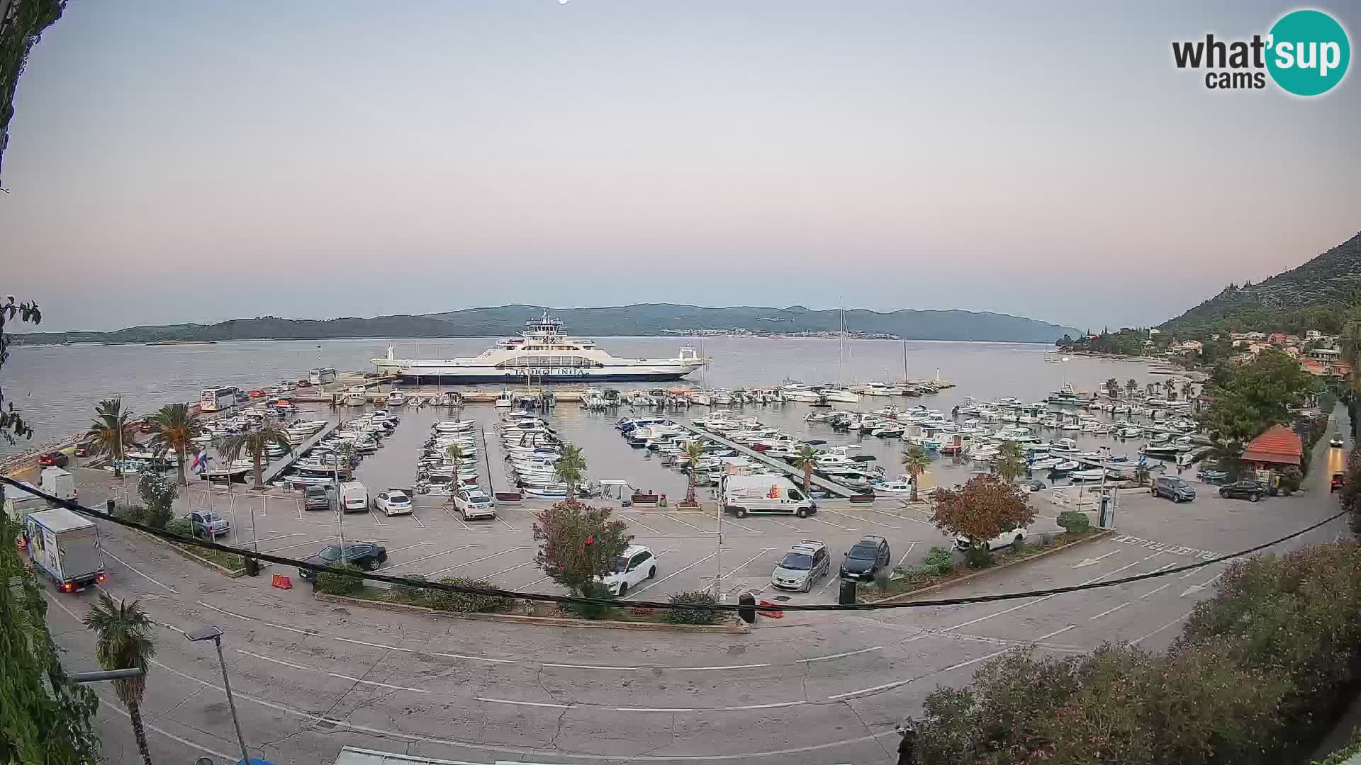 Webcam Orebić Riva – Ferry a Korčula en vivo