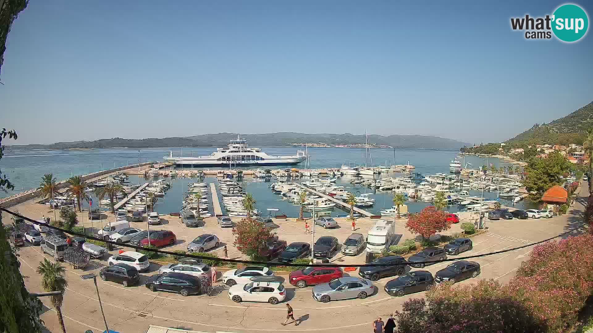 Webcam Orebić Riva – Ferry to Korčula Live