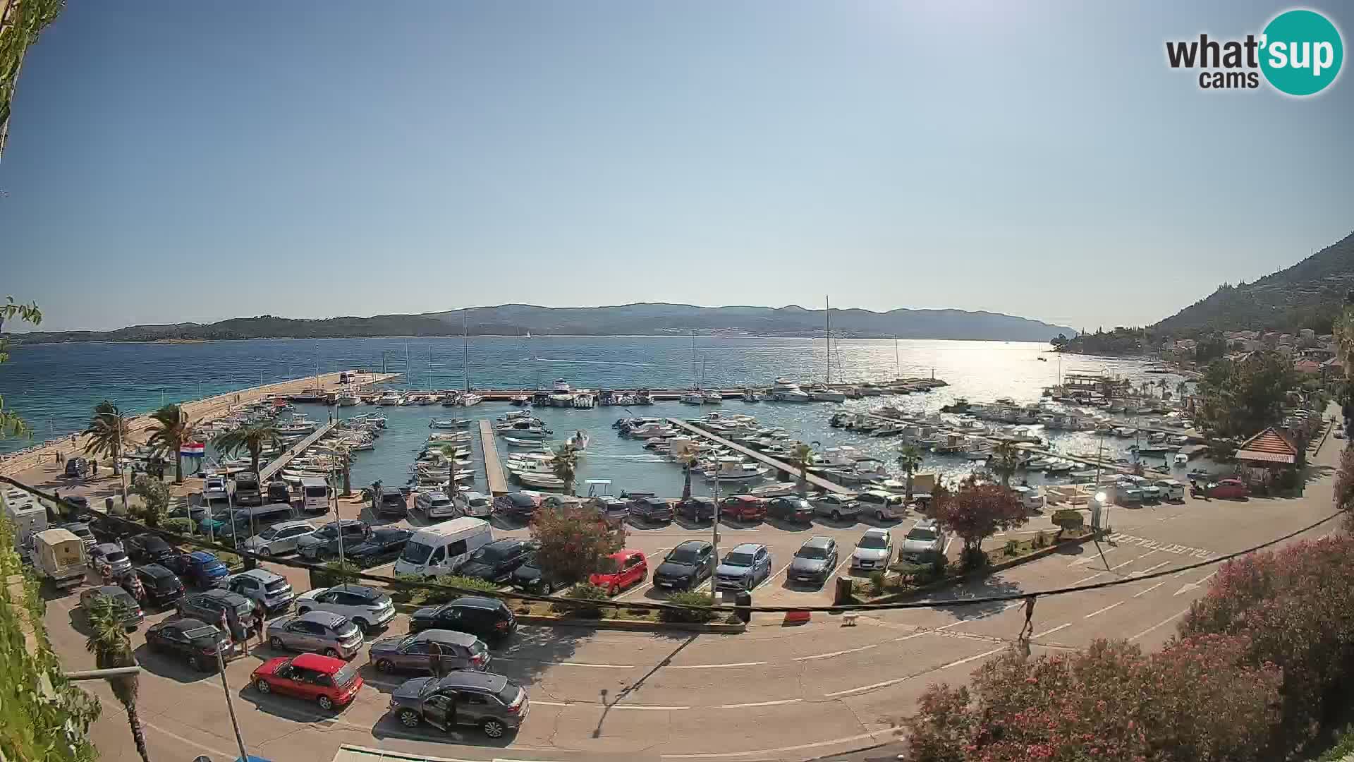 Webcam Orebić Riva – Ferry a Korčula en vivo