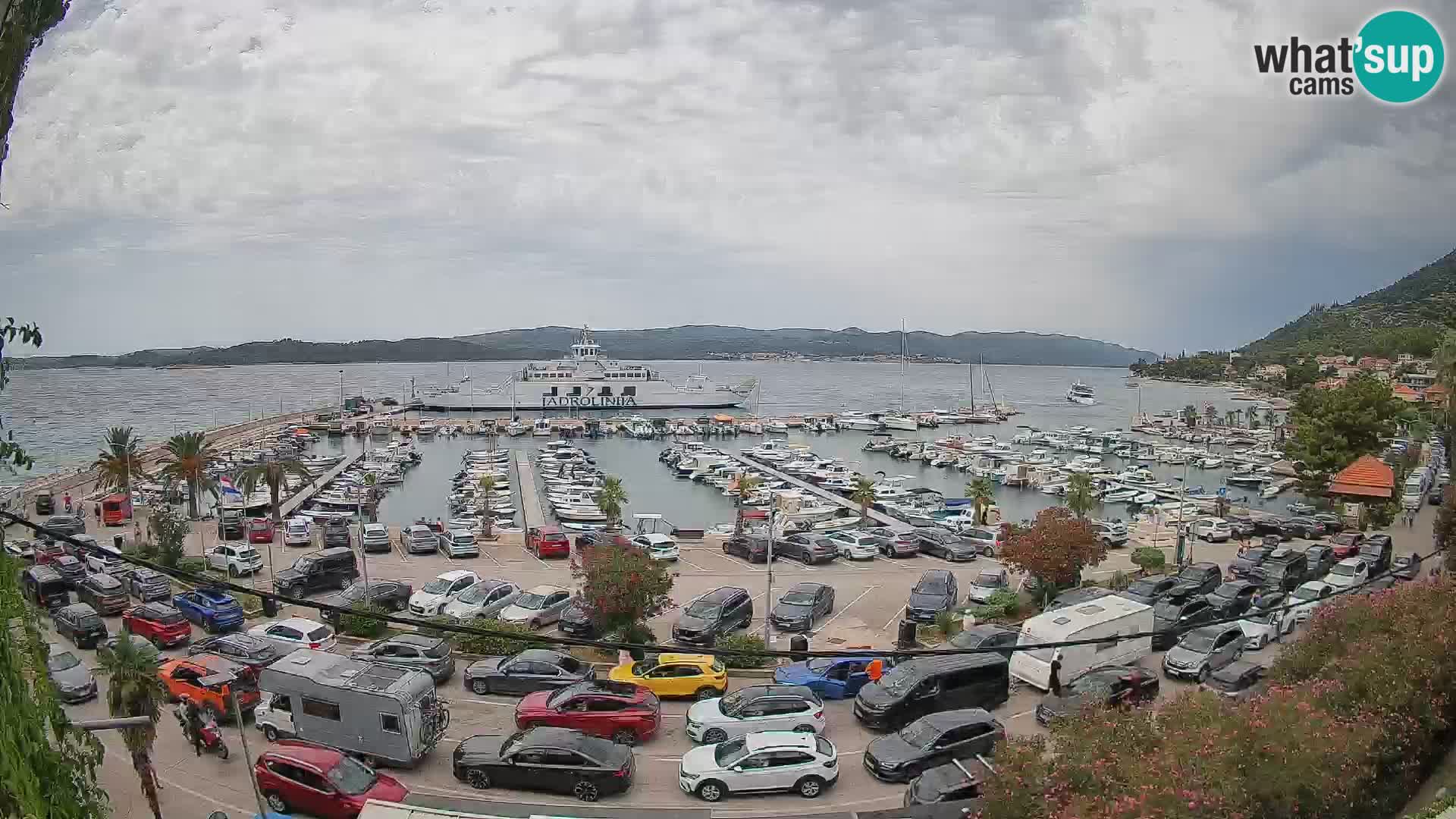 Webcam Orebić Uferpromenade – Fähre nach Korčula Live