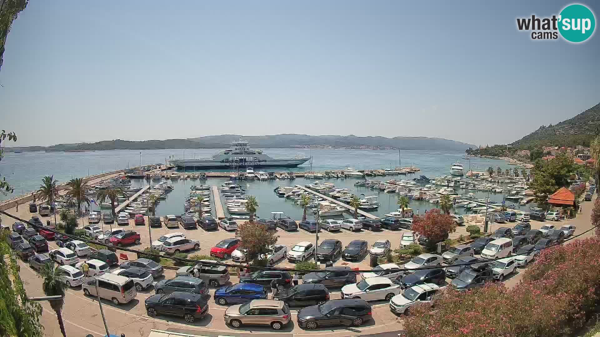 Webcam Orebić Uferpromenade – Fähre nach Korčula Live