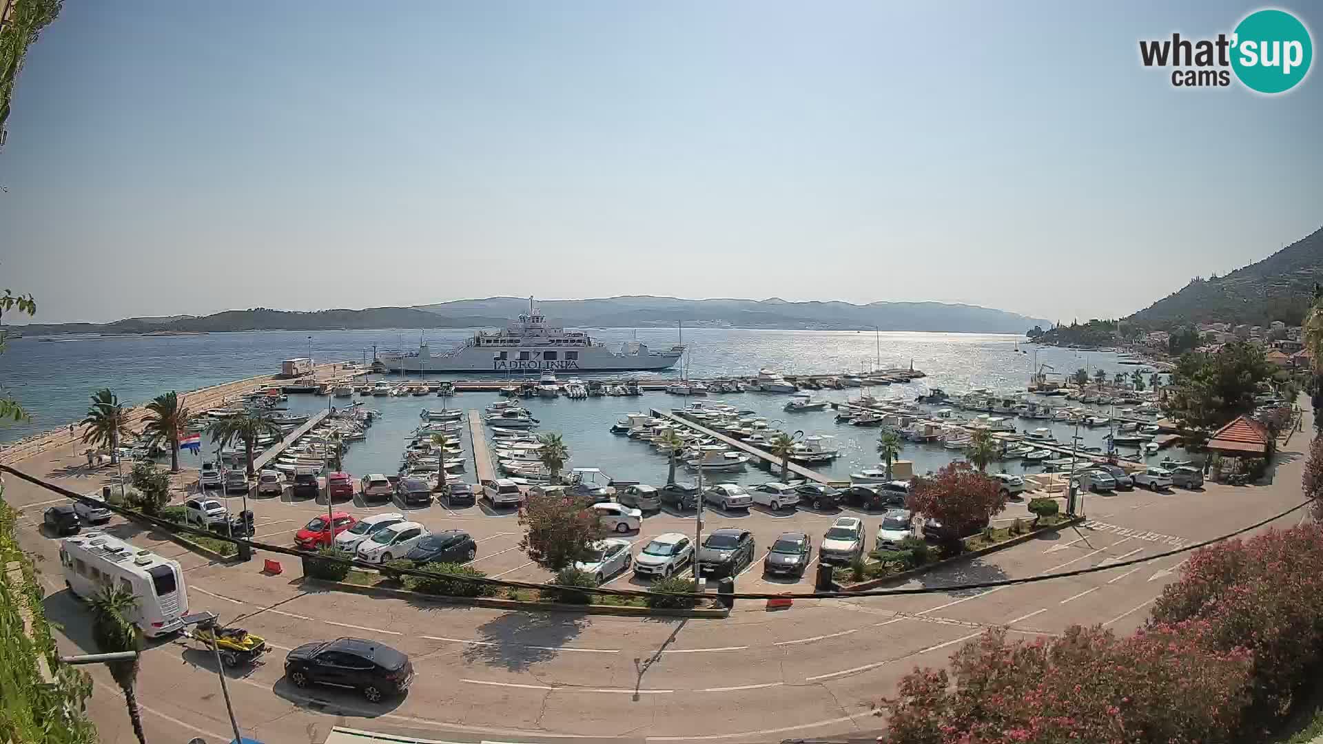 Webcam Orebić Uferpromenade – Fähre nach Korčula Live