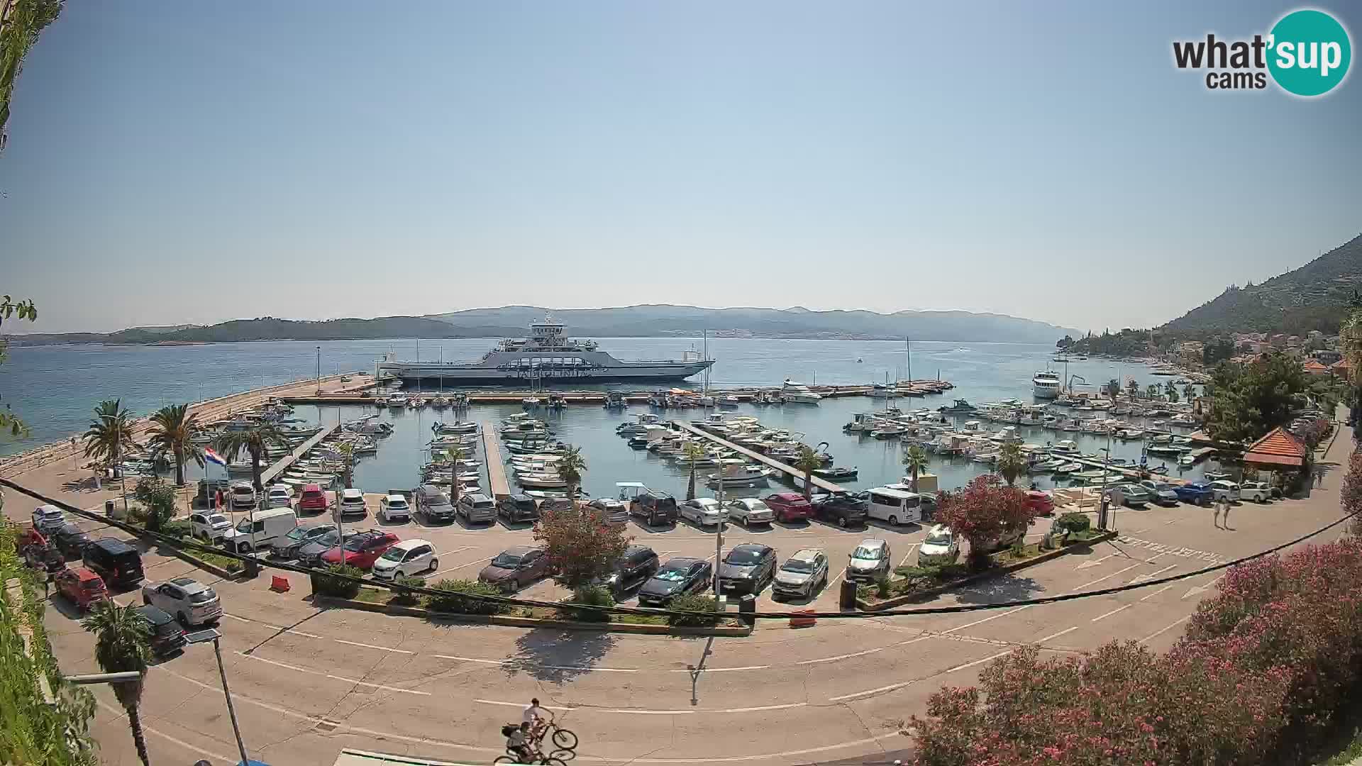 Webcam Orebić Riva – Ferry a Korčula en vivo