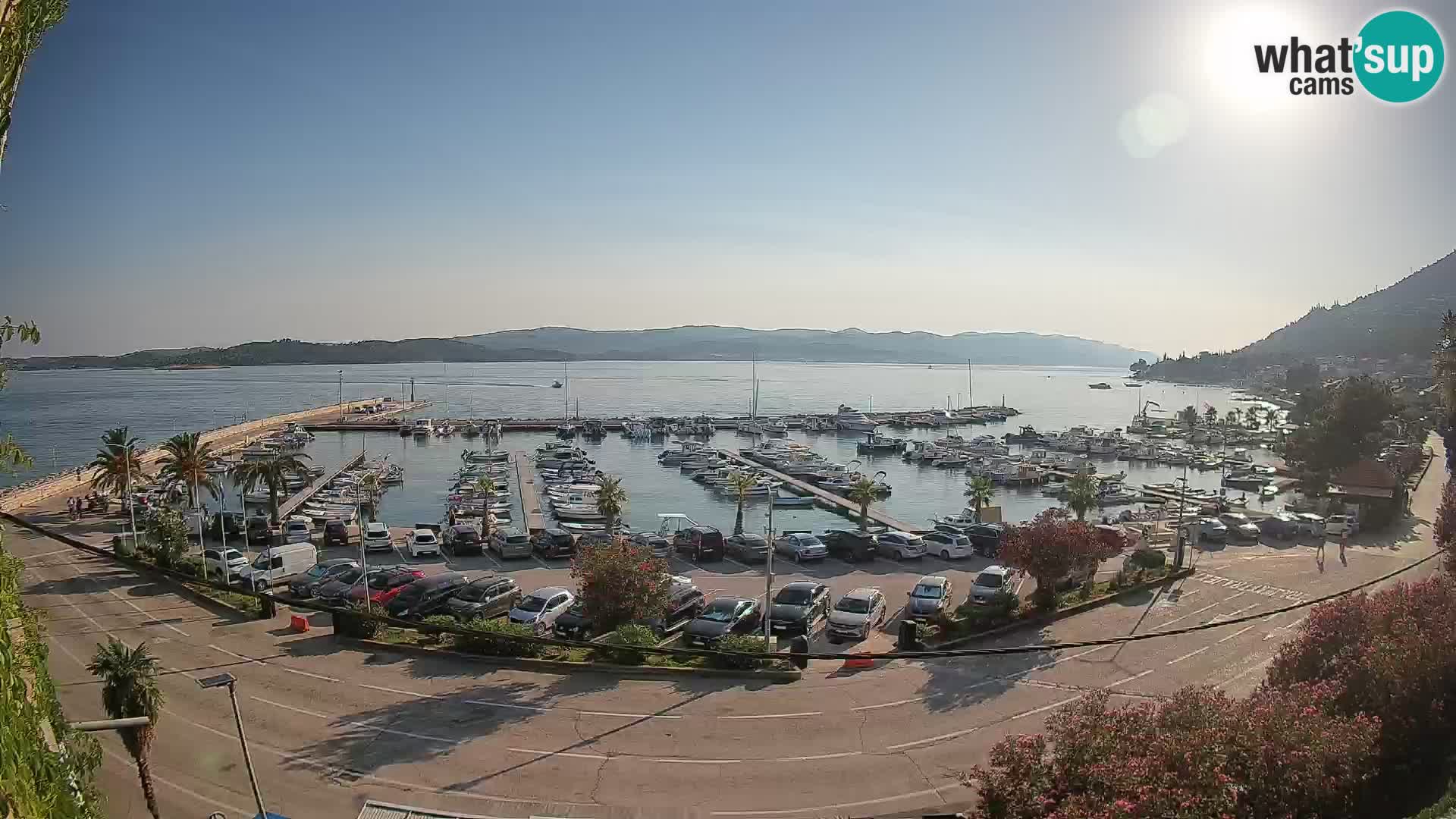 Webcam Orebić Uferpromenade – Fähre nach Korčula Live
