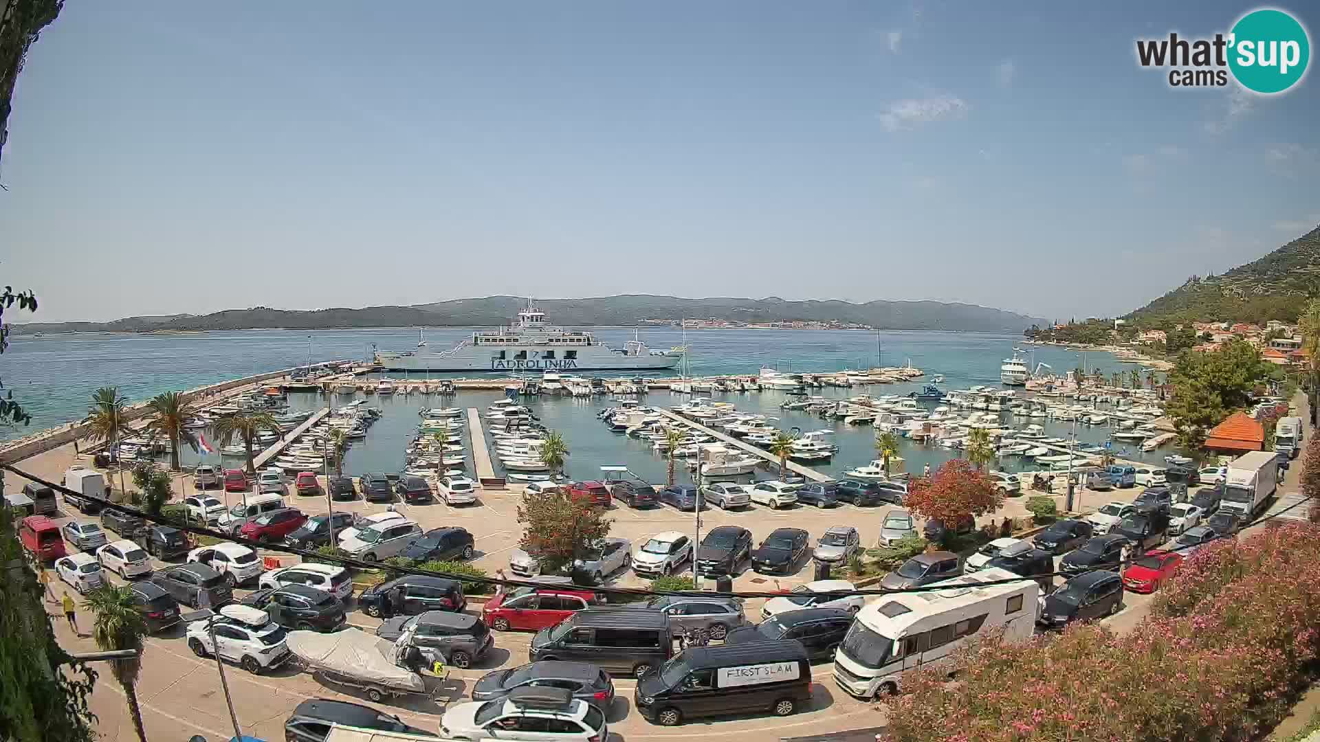 Webcam Orebić Riva – Ferry to Korčula Live
