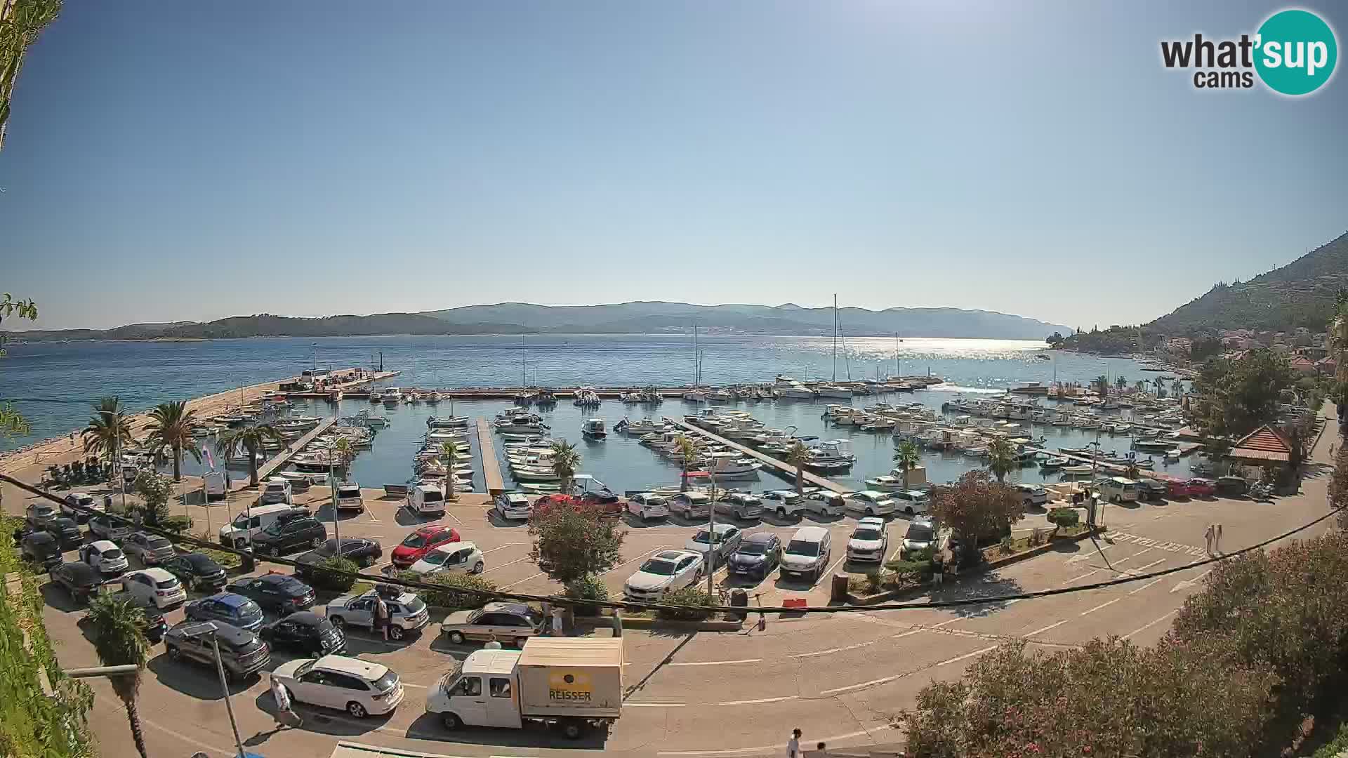 Webcam Orebić Uferpromenade – Fähre nach Korčula Live