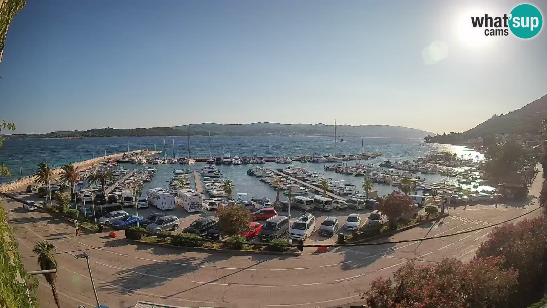 Webcam Orebić Riva – Ferry a Korčula en vivo