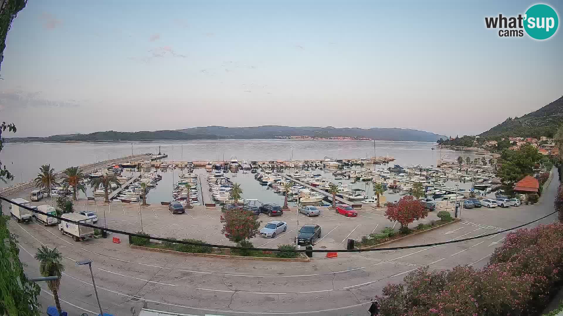 Spletna kamera Orebić Riva – Trajekt za Korčulo v živo