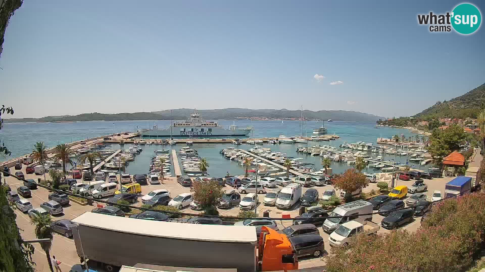 Webcam Orebić Riva – Ferry to Korčula Live