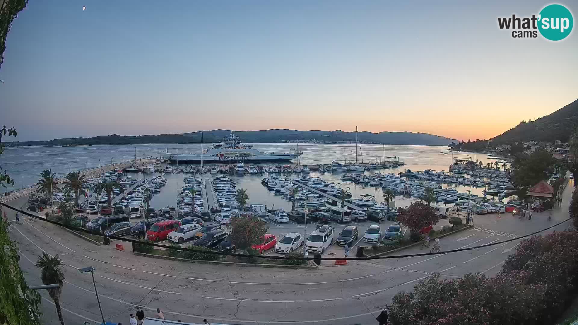 Webcam Orebić Riva – Ferry a Korčula en vivo