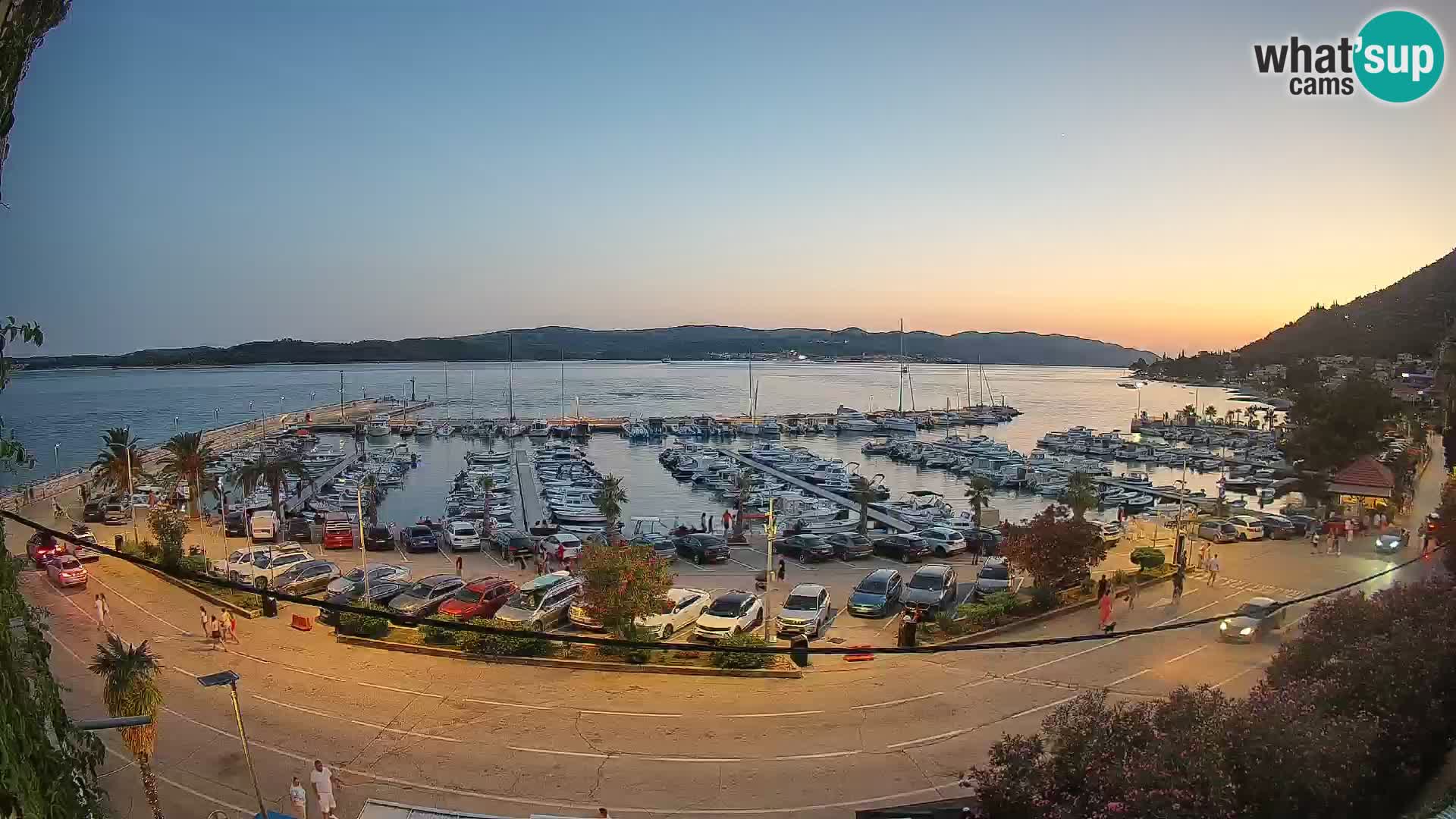 Spletna kamera Orebić Riva – Trajekt za Korčulo v živo