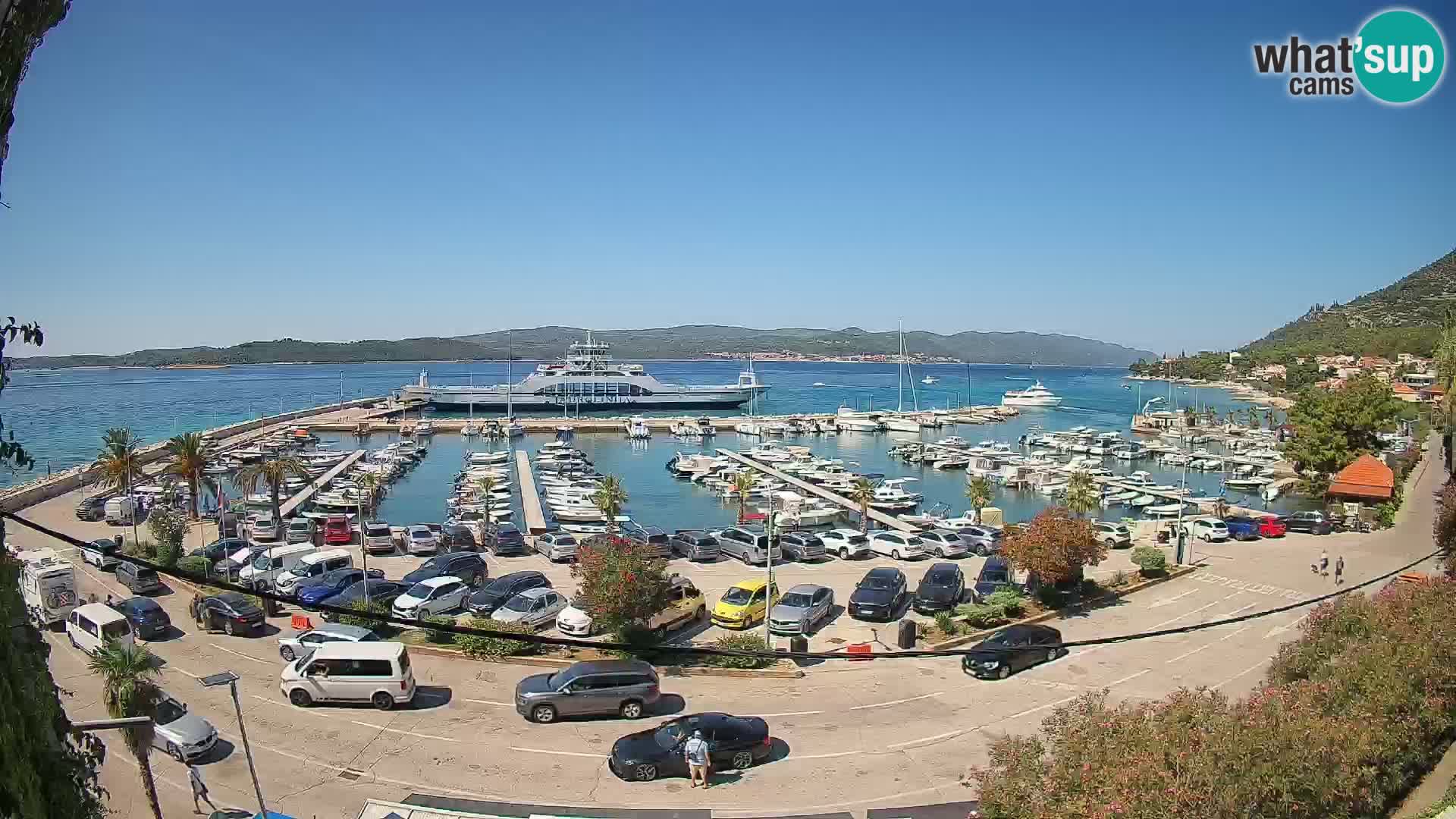 Webcam Orebić Uferpromenade – Fähre nach Korčula Live