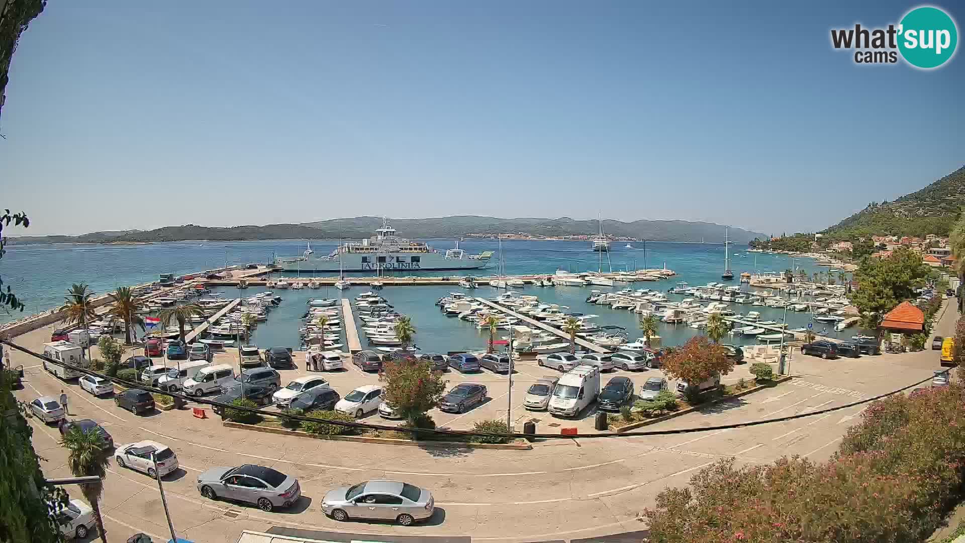 Webcam Orebić Riva – Ferry vers Korčula en direct