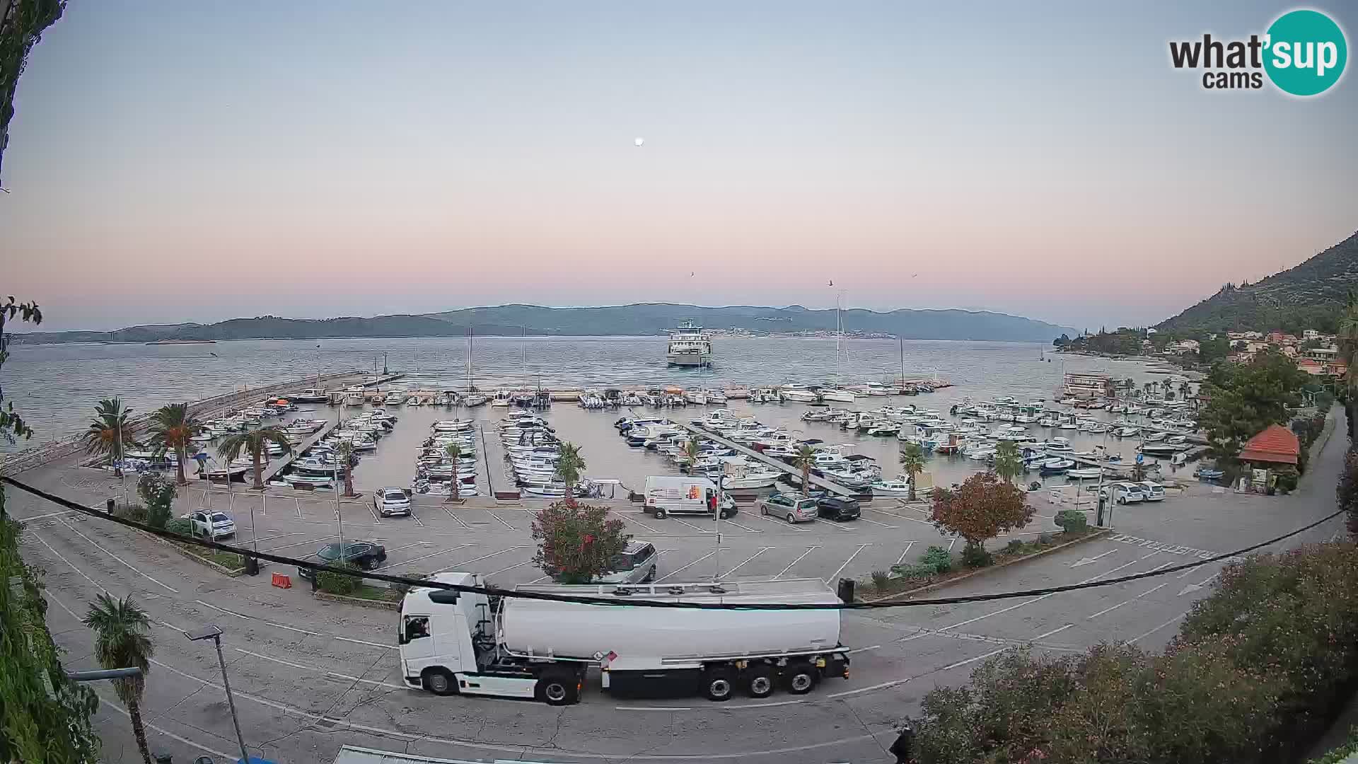 Webcam Orebić Riva – Ferry a Korčula en vivo