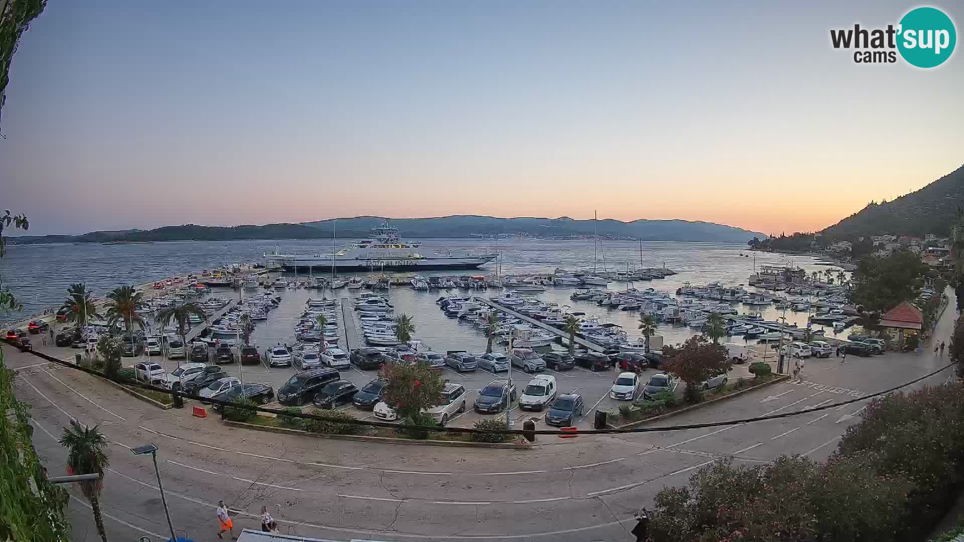 Webcam Orebić Riva – Ferry vers Korčula en direct