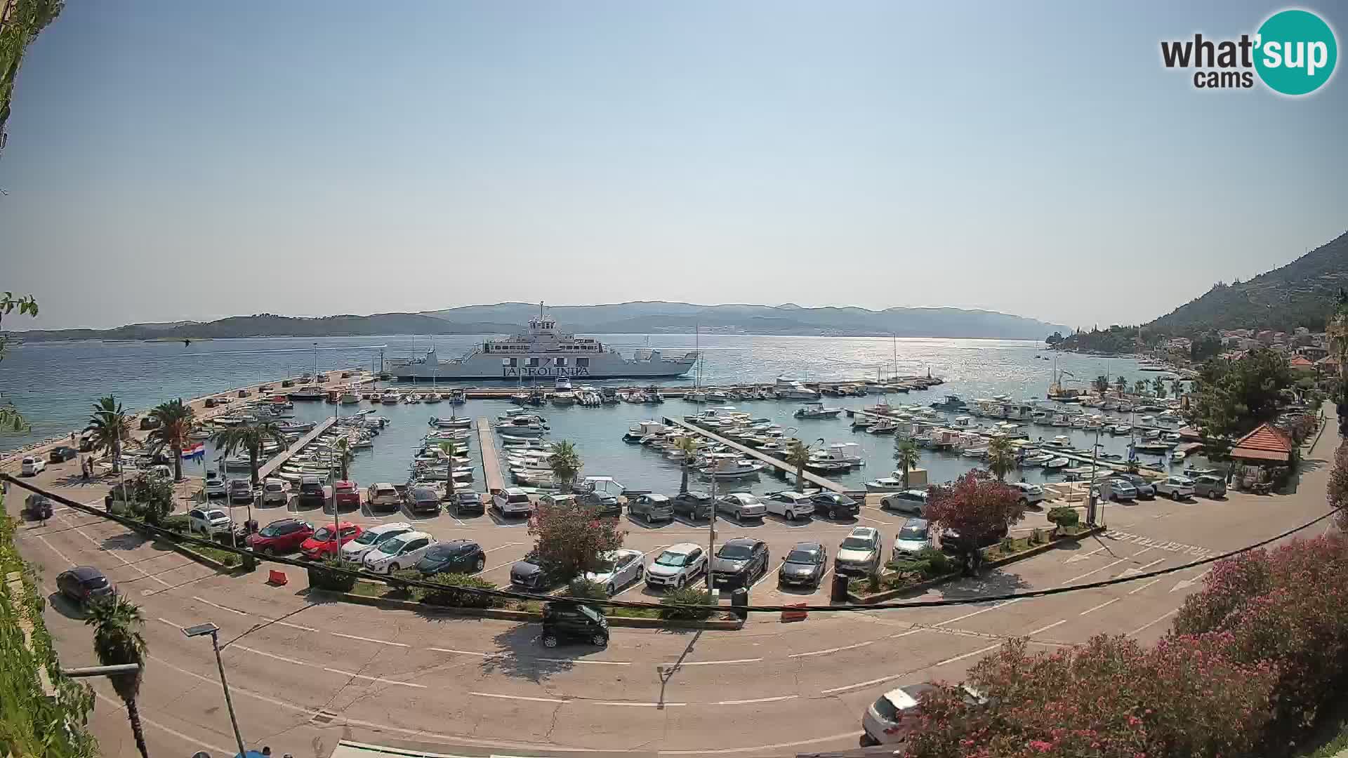 Web kamera Orebić Riva – Trajekt za Korčulu uživo