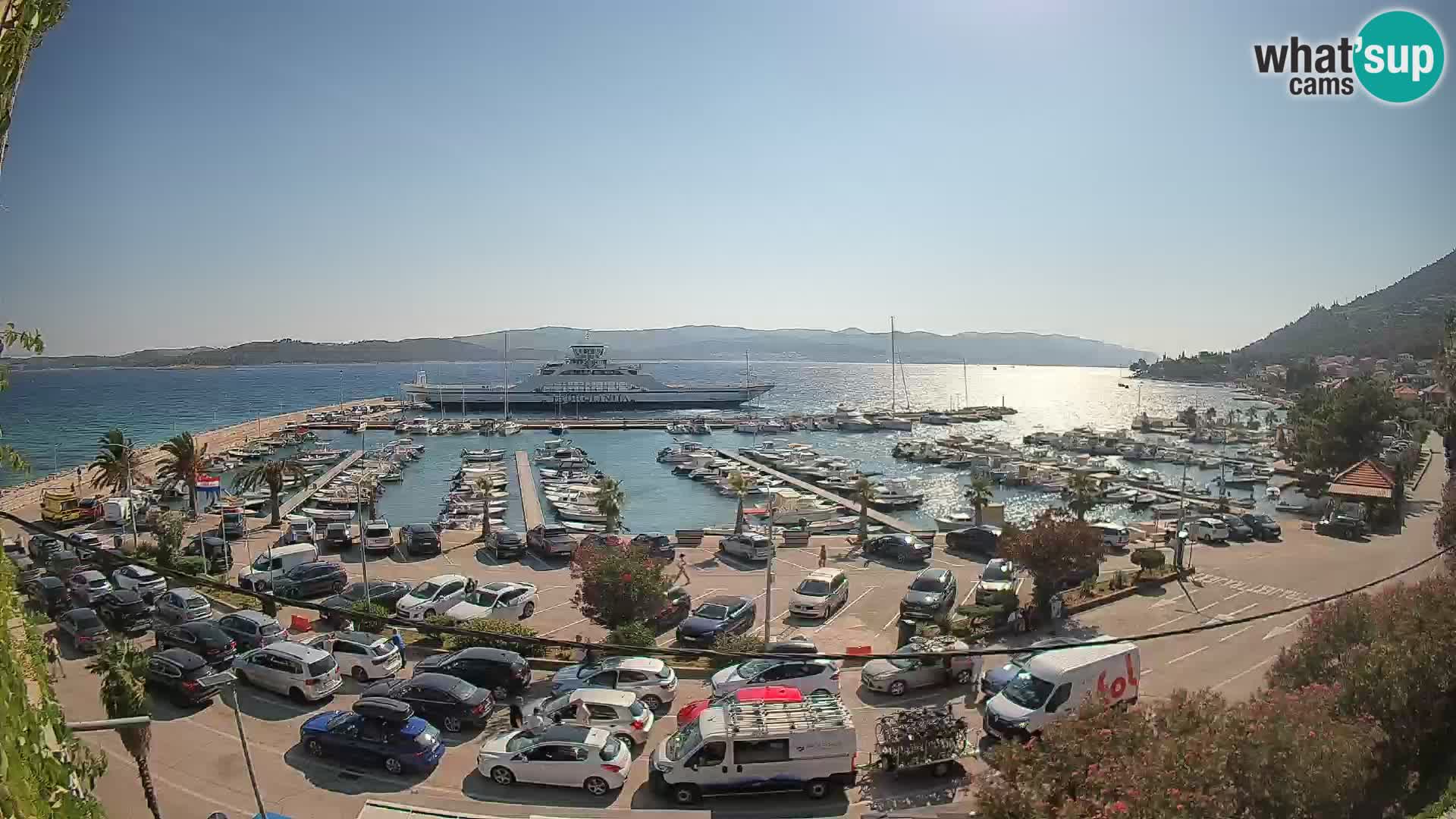 Webcam Orebić Riva – Ferry to Korčula Live