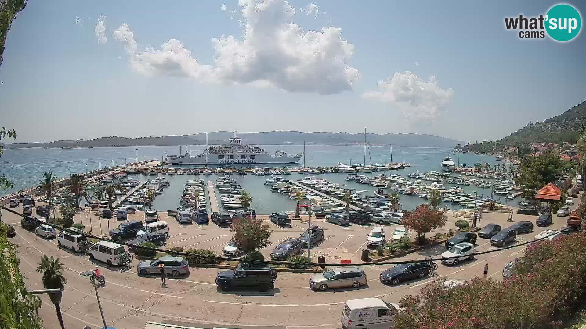 Webcam Orebić Uferpromenade – Fähre nach Korčula Live