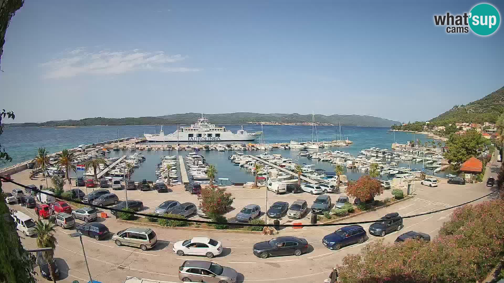 Web kamera Orebić Riva – Trajekt za Korčulu uživo