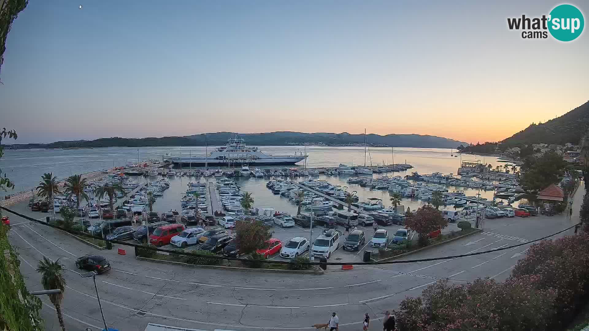 Webcam Orebić Uferpromenade – Fähre nach Korčula Live