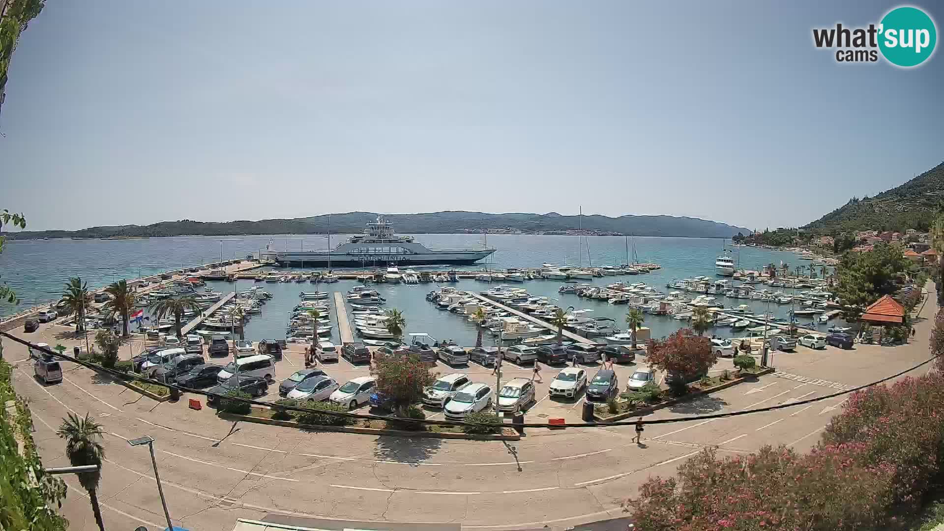 Spletna kamera Orebić Riva – Trajekt za Korčulo v živo