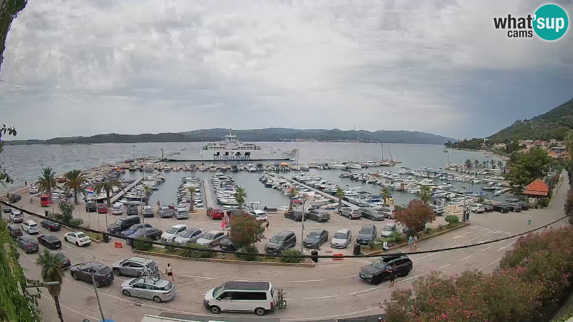 Webcam Orebić Uferpromenade – Fähre nach Korčula Live