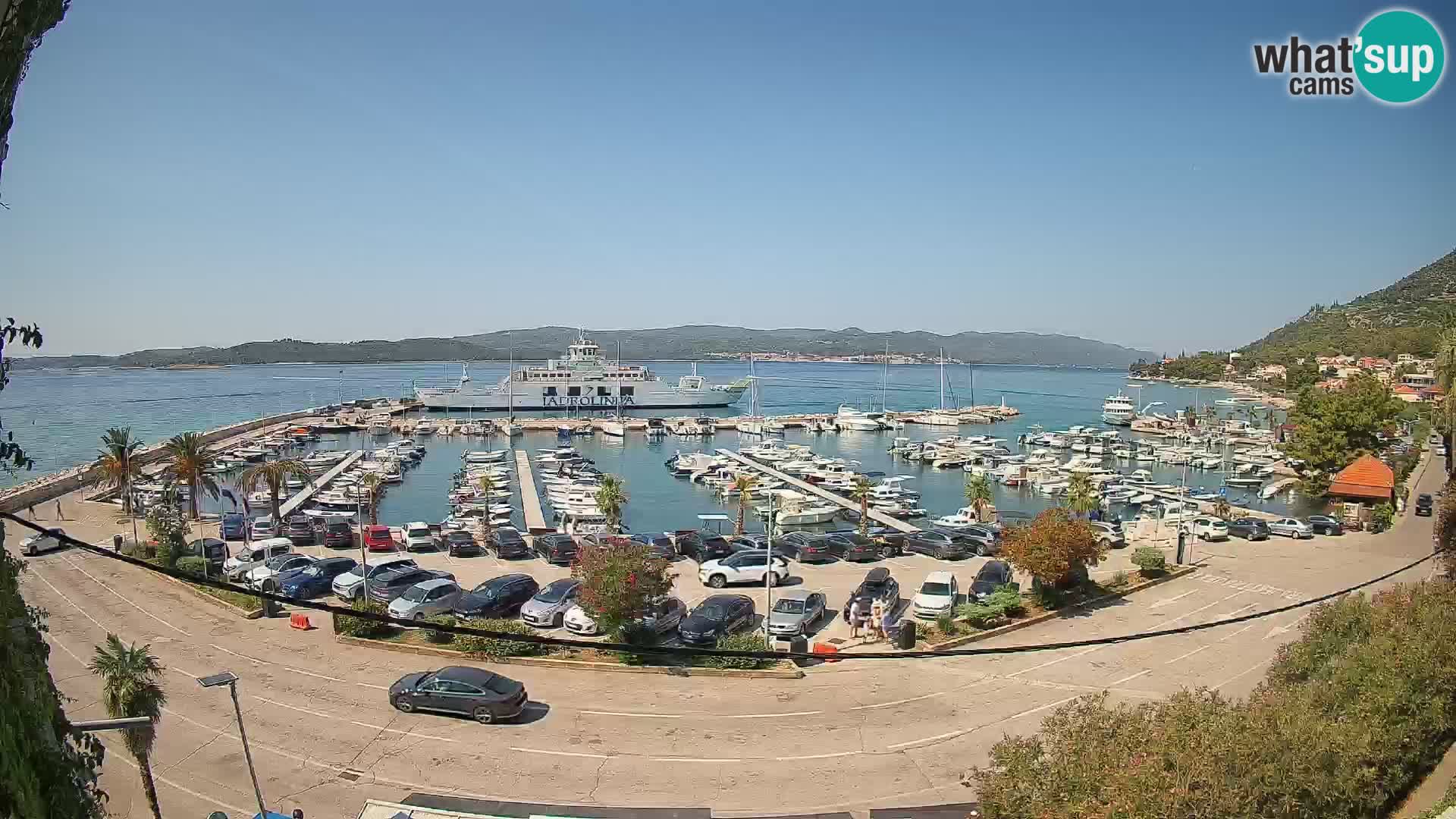 Spletna kamera Orebić Riva – Trajekt za Korčulo v živo