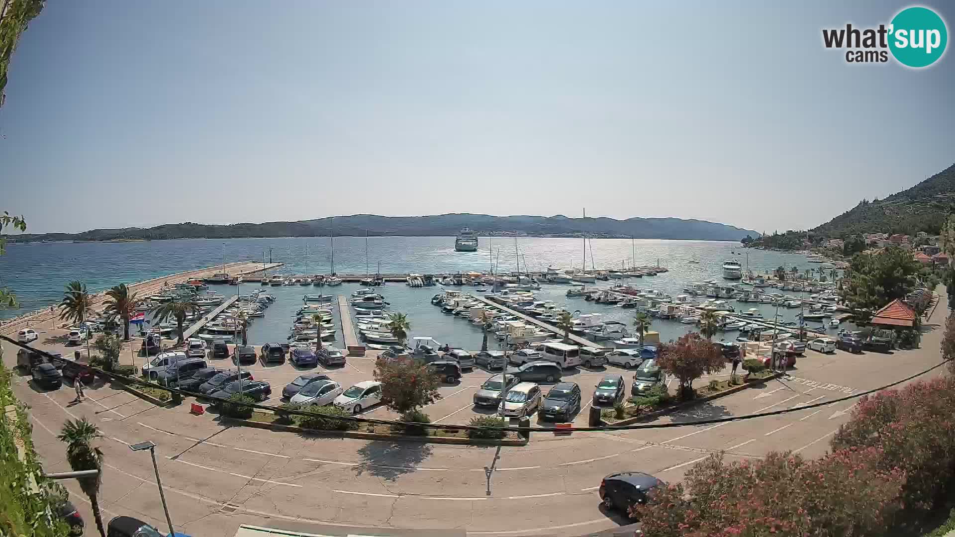 Webcam Orebić Riva – Ferry a Korčula en vivo