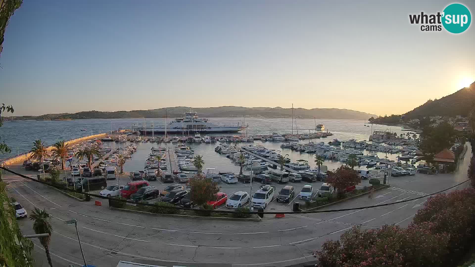 Webcam Orebić Riva – Ferry a Korčula en vivo
