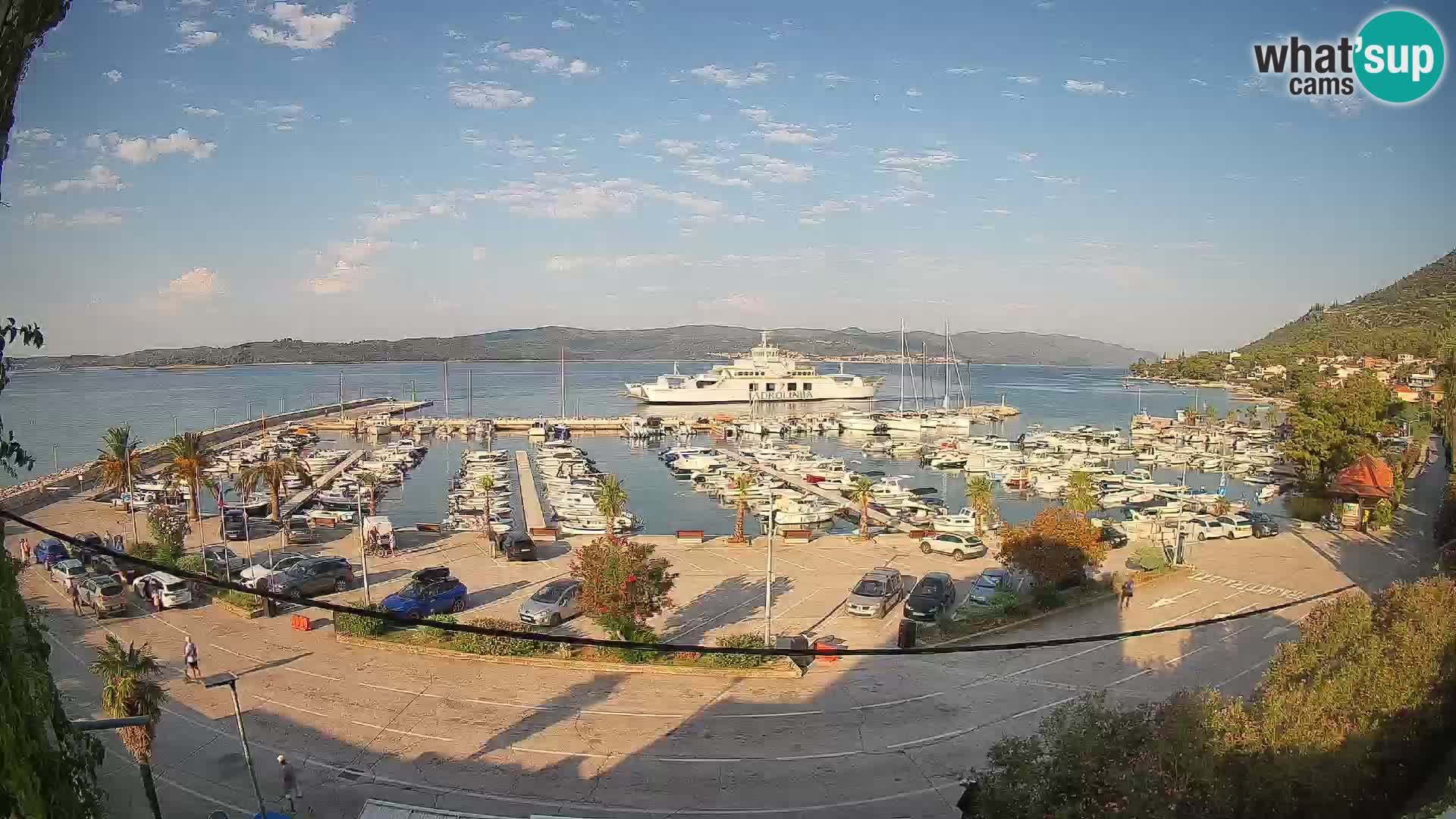 Webcam Orebić Riva – Ferry a Korčula en vivo