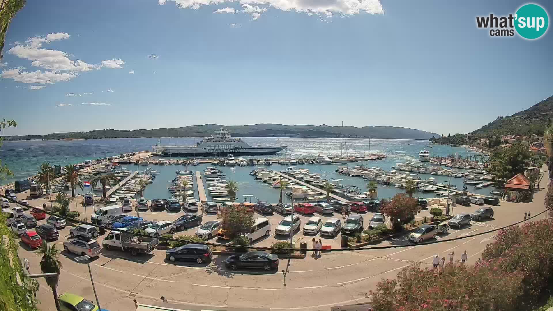 Webcam Orebić Uferpromenade – Fähre nach Korčula Live