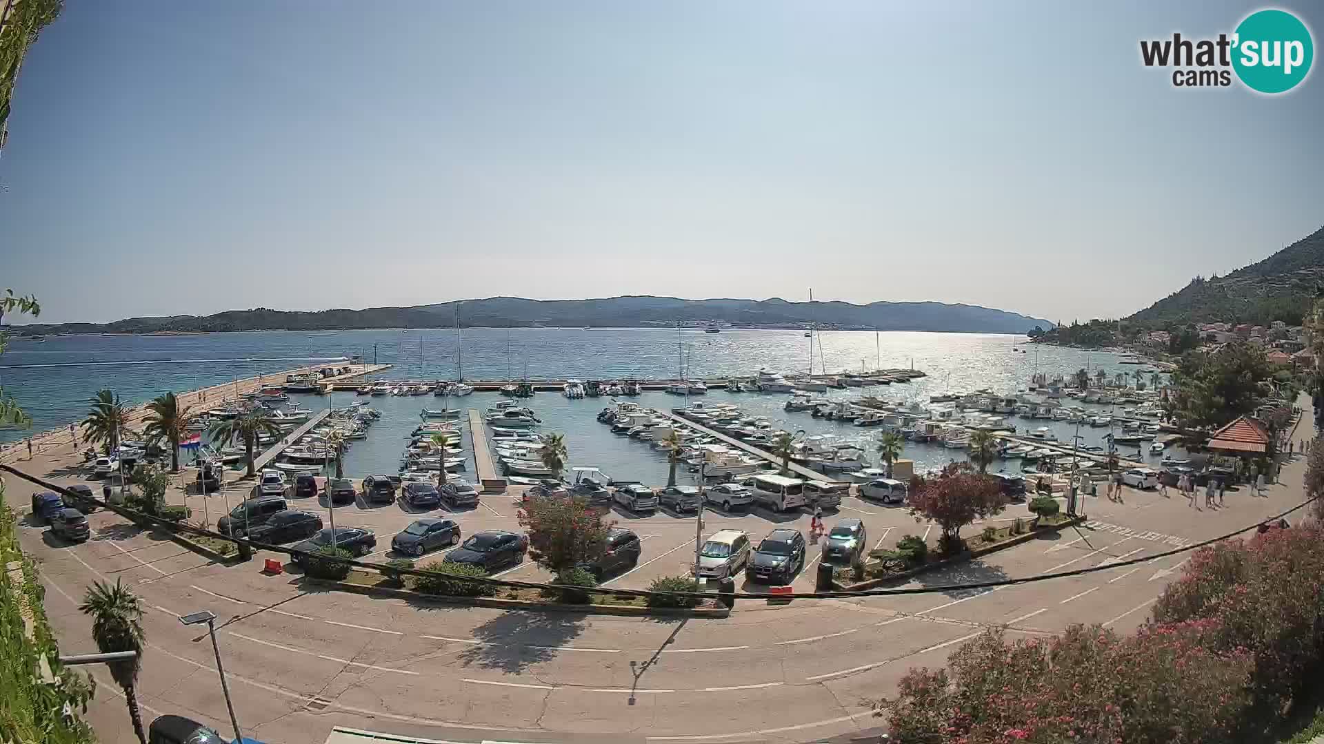 Webcam Orebić Uferpromenade – Fähre nach Korčula Live