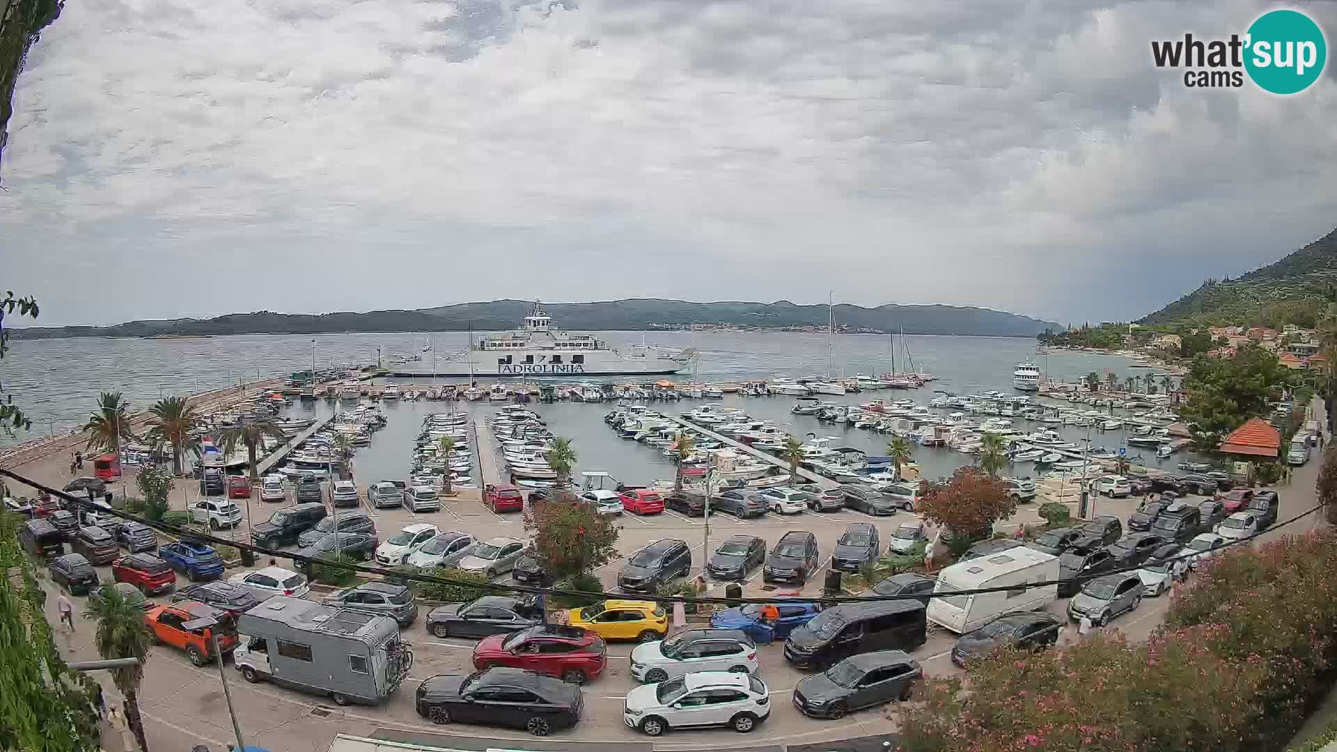 Web kamera Orebić Riva – Trajekt za Korčulu uživo