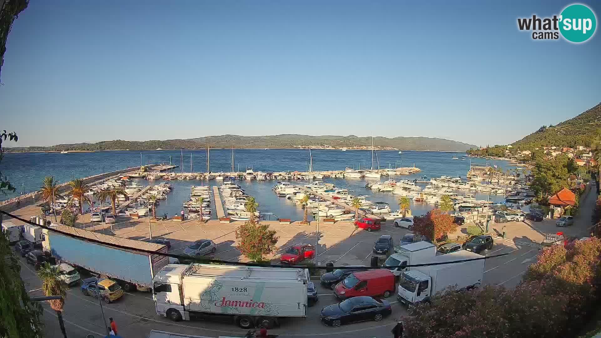 Spletna kamera Orebić Riva – Trajekt za Korčulo v živo