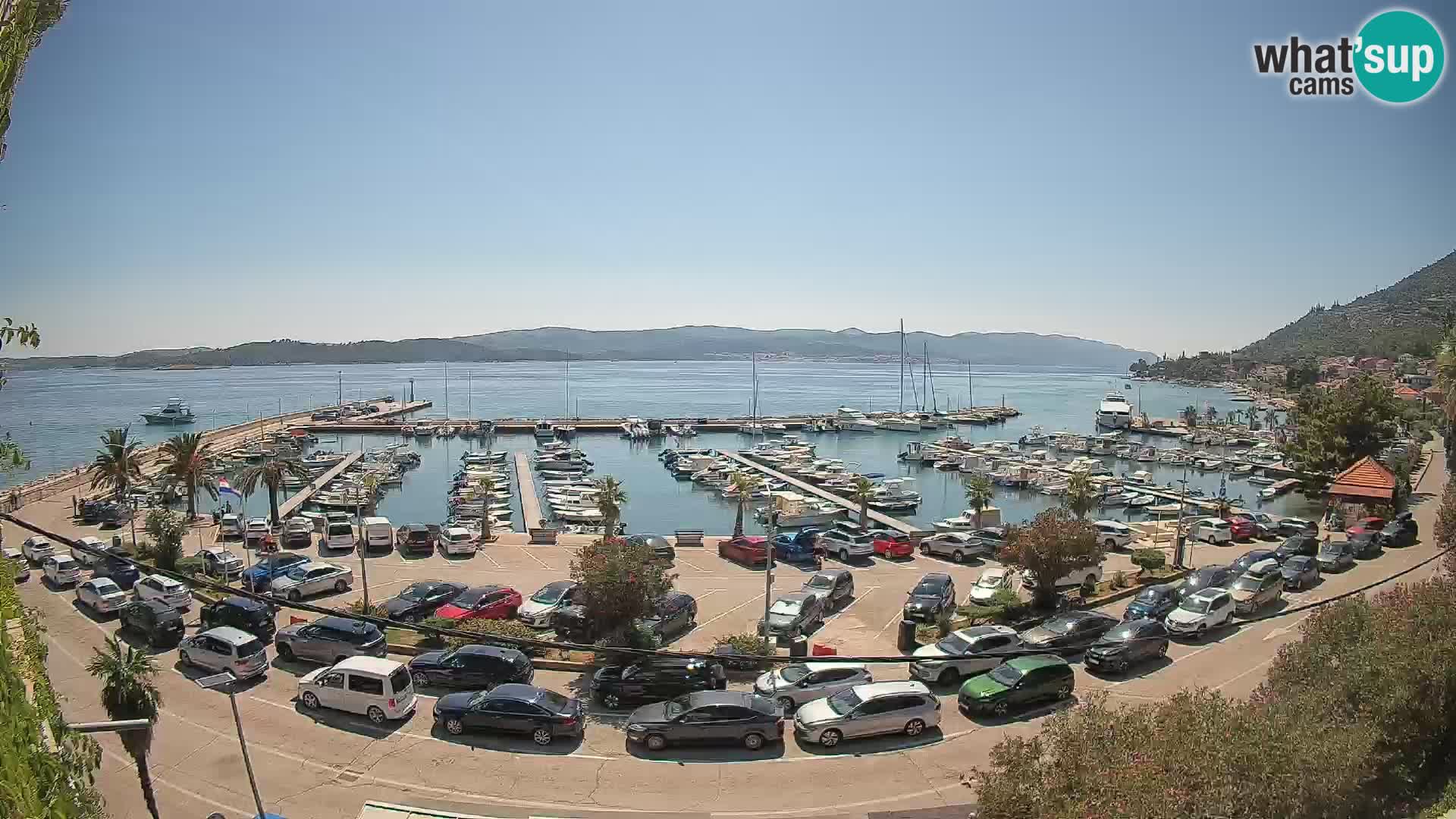 Webcam Orebić Uferpromenade – Fähre nach Korčula Live