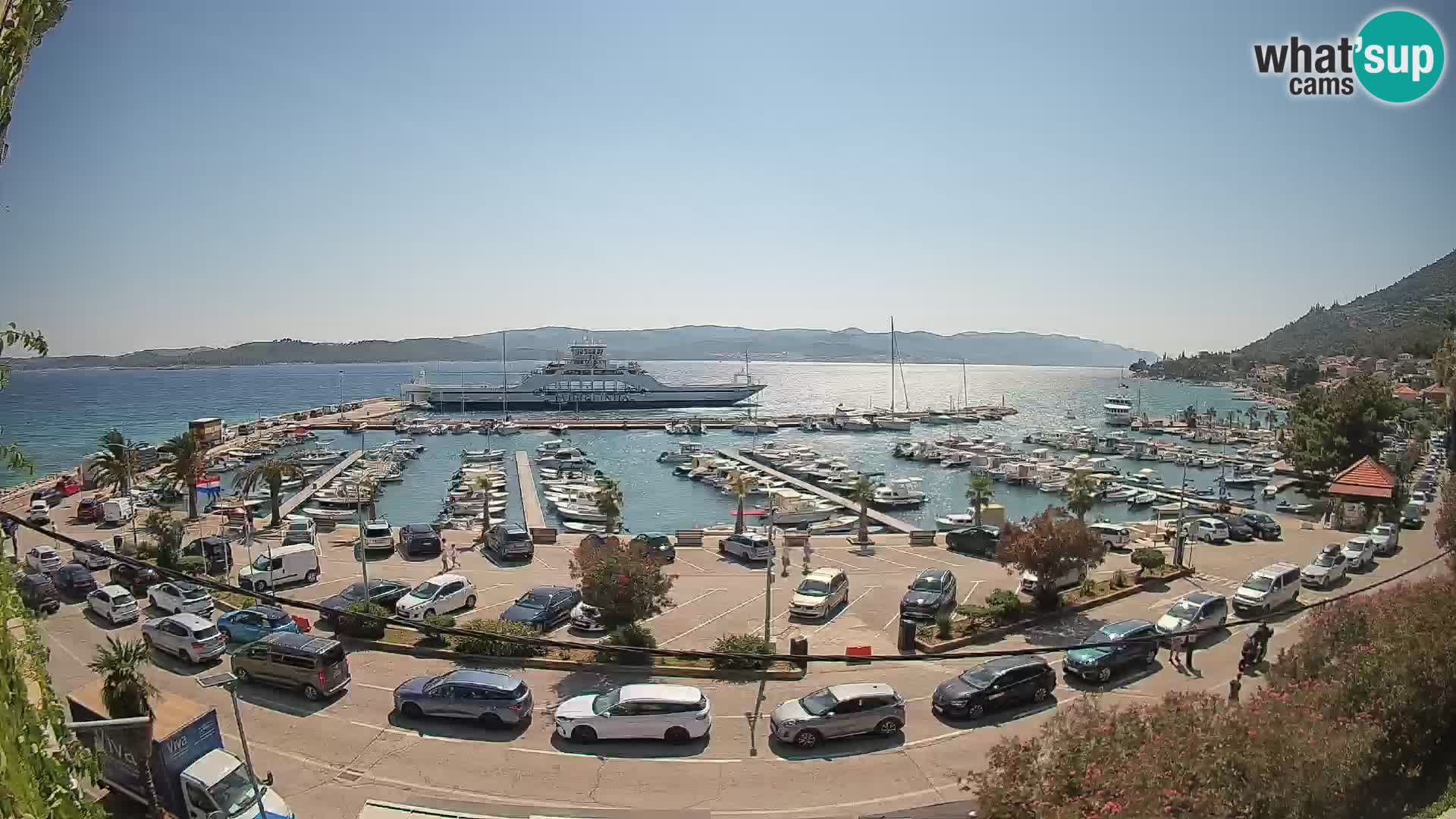 Webcam Orebić Riva – Ferry a Korčula en vivo
