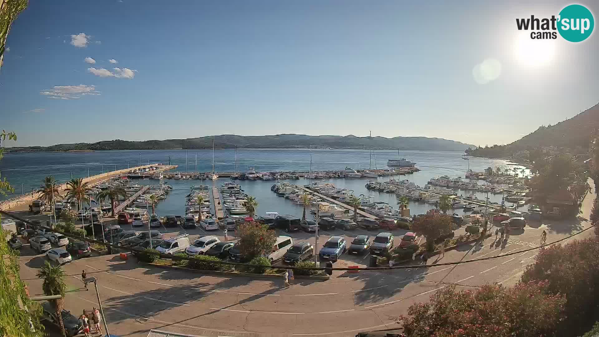 Webcam Orebić Uferpromenade – Fähre nach Korčula Live