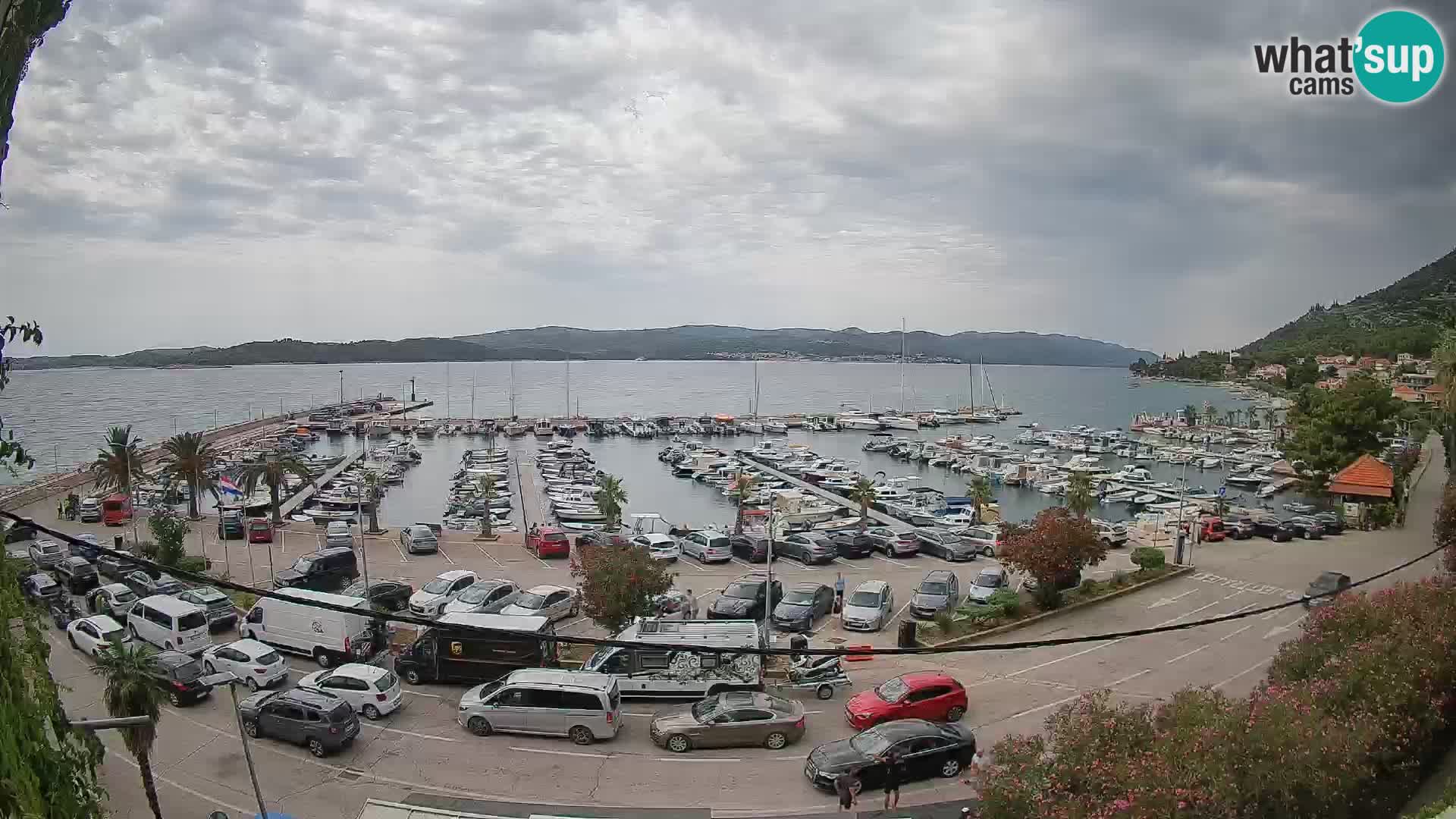 Spletna kamera Orebić Riva – Trajekt za Korčulo v živo