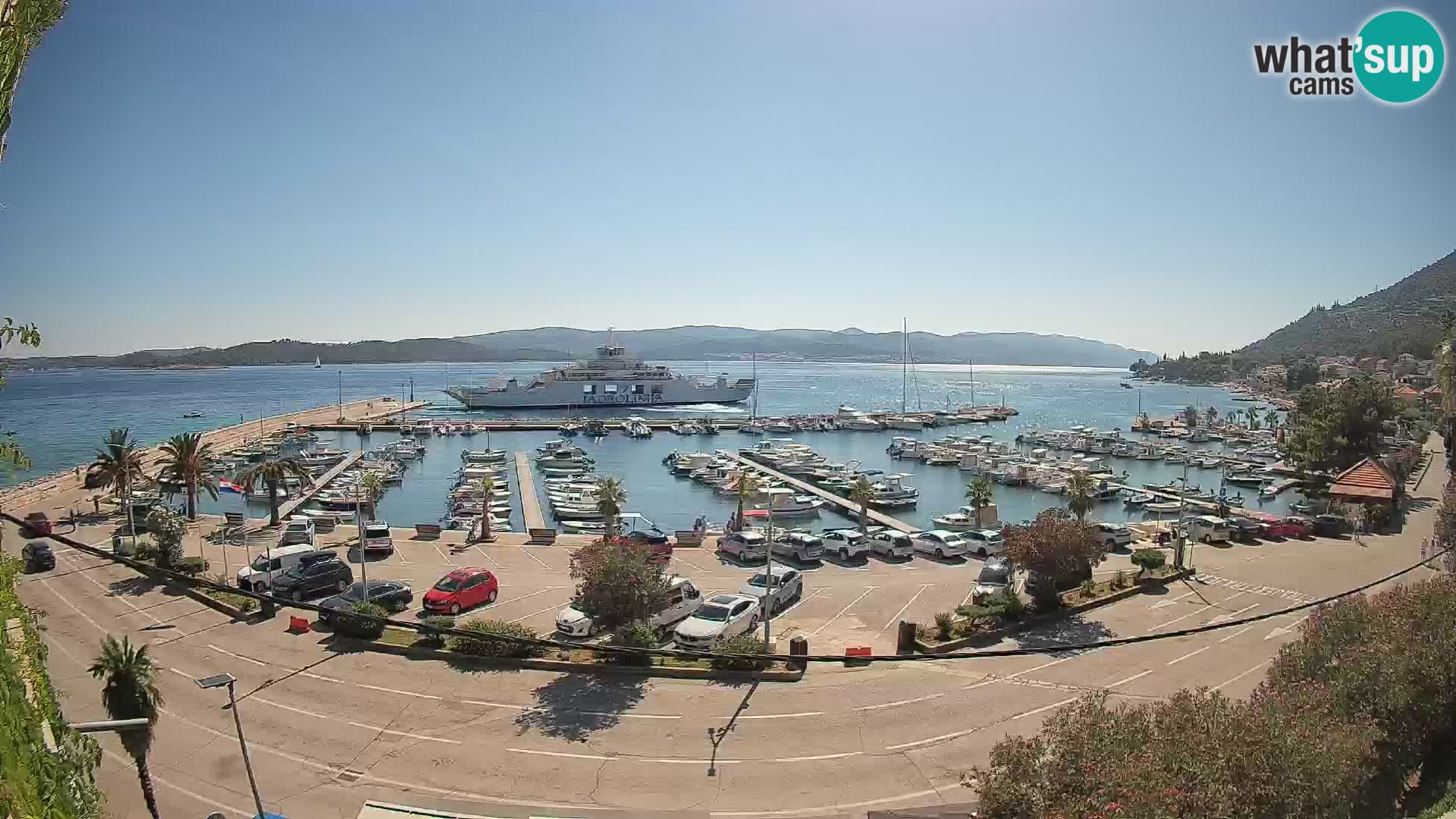 Webcam Orebić Riva – Ferry to Korčula Live