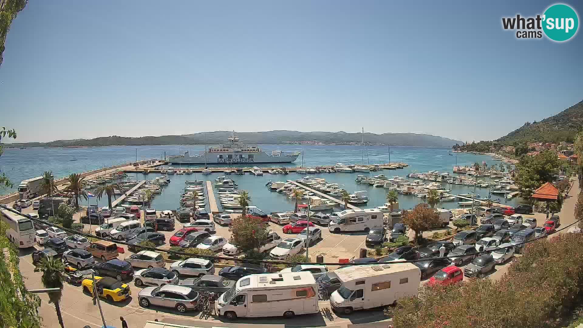 Webcam Orebić Riva – Ferry vers Korčula en direct