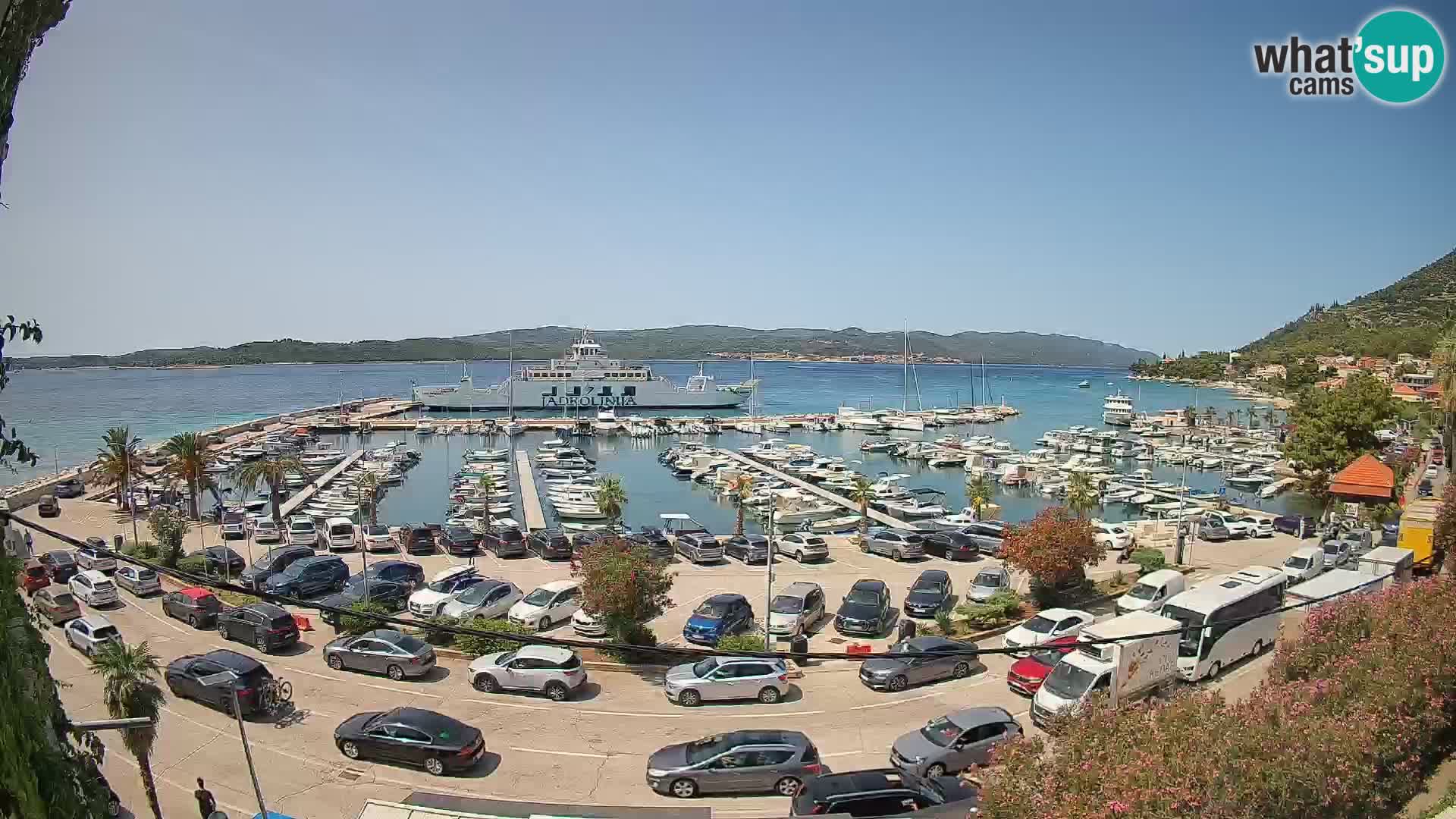 Spletna kamera Orebić Riva – Trajekt za Korčulo v živo