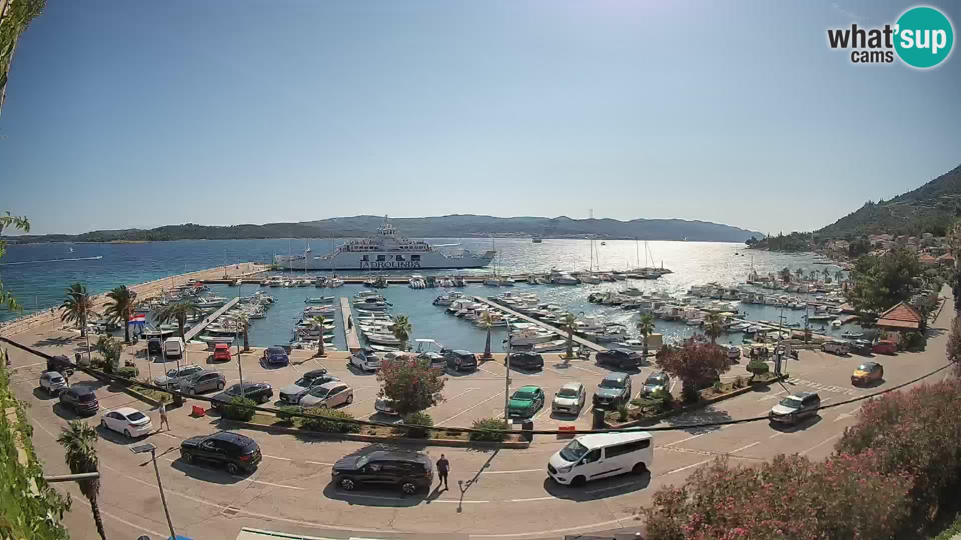 Webcam Orebić Riva – Ferry vers Korčula en direct
