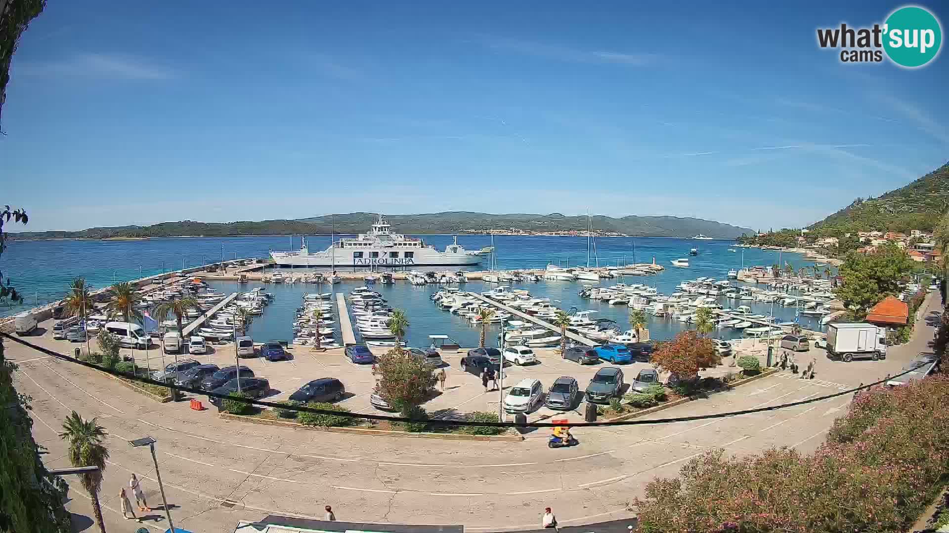 Webcam Orebić Uferpromenade – Fähre nach Korčula Live