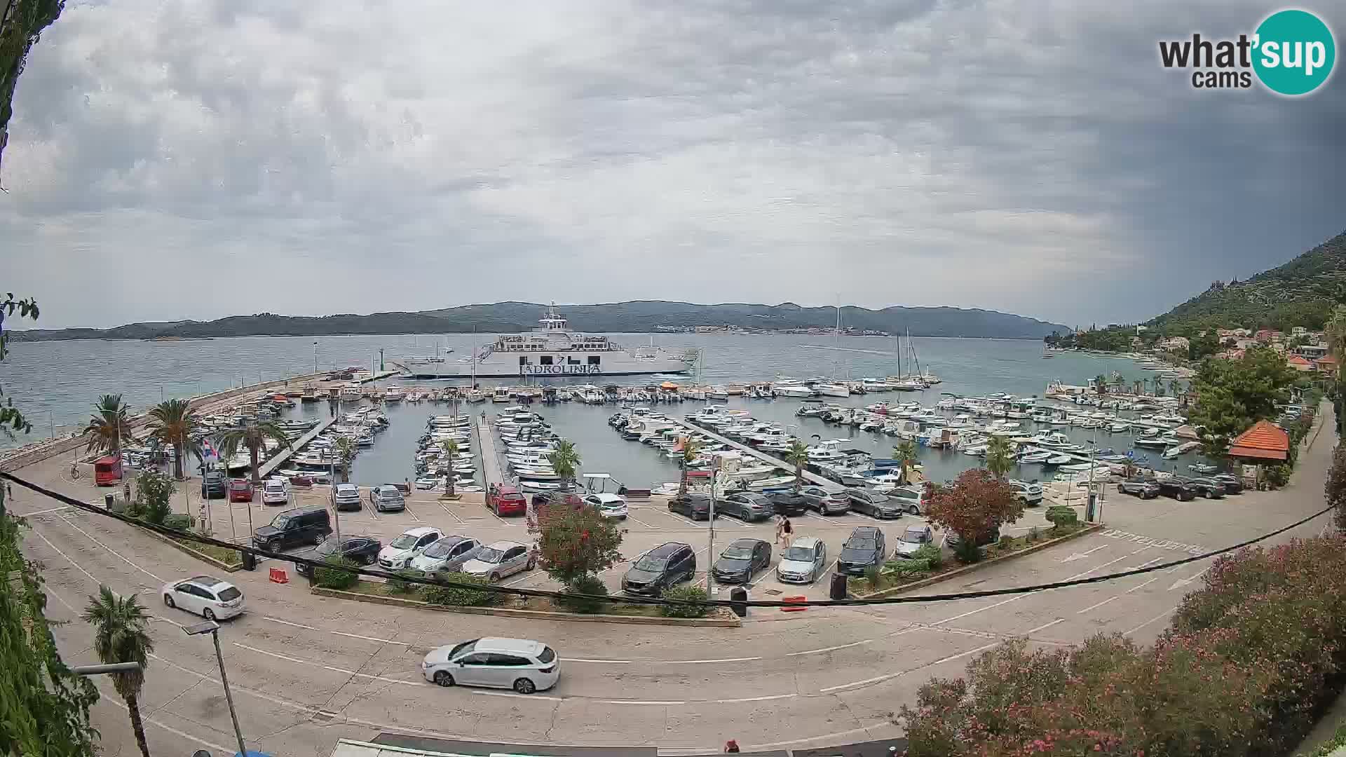 Web kamera Orebić Riva – Trajekt za Korčulu uživo